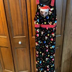 Love On A Hanger Women's Jumpsuit Christmas And Cats Size L